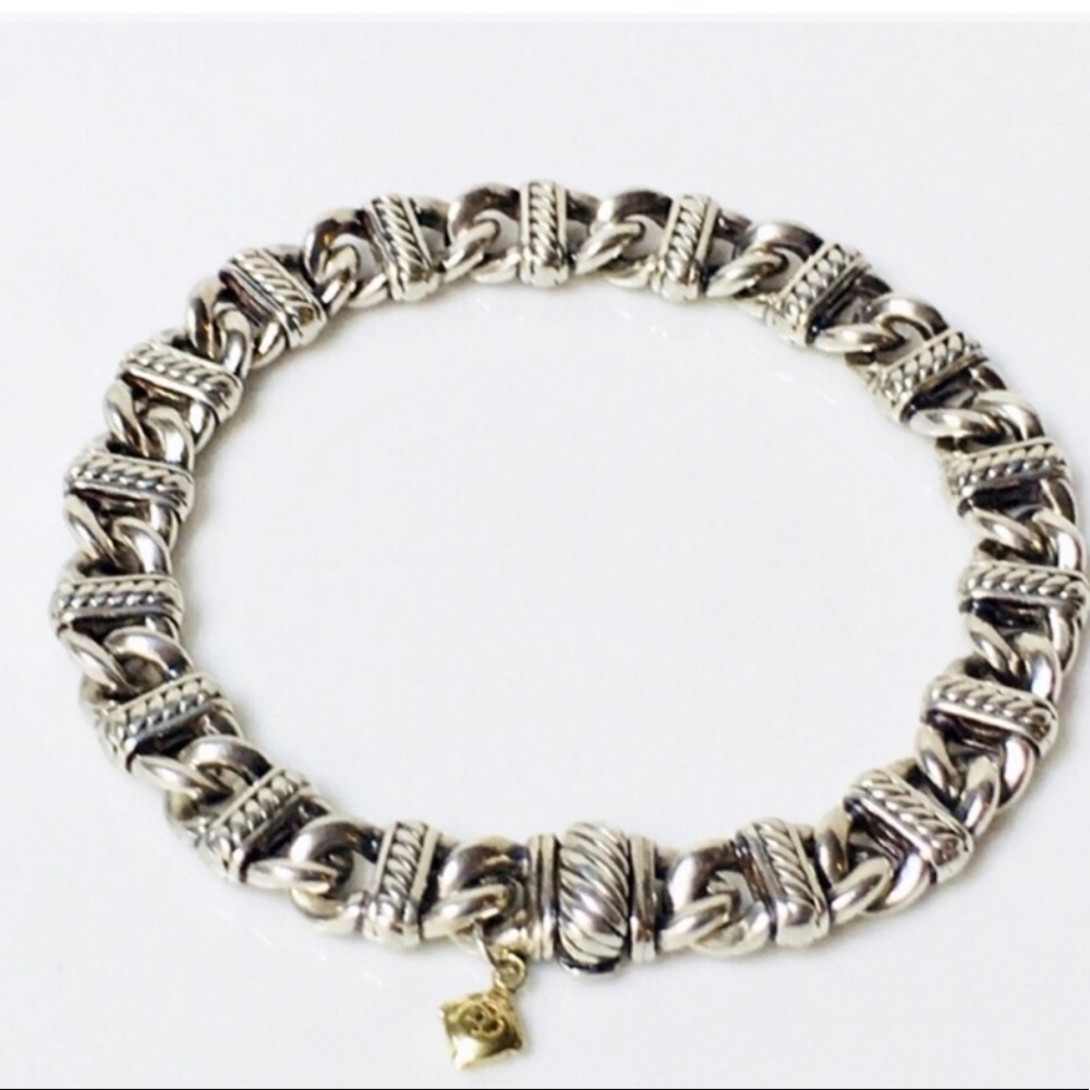 David Yurman Sterling & 18k Madison Link Bracelet